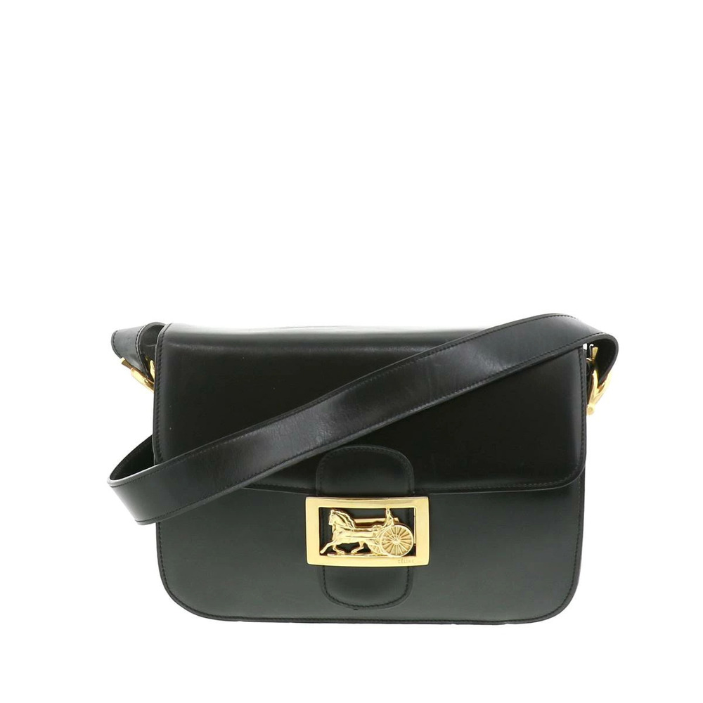 CELINE Horse Carriage Shoulder Bag Black